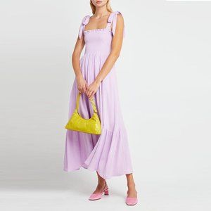 Aqua - Smocked Tiered Gauze Midi Dress from Bloomingdales